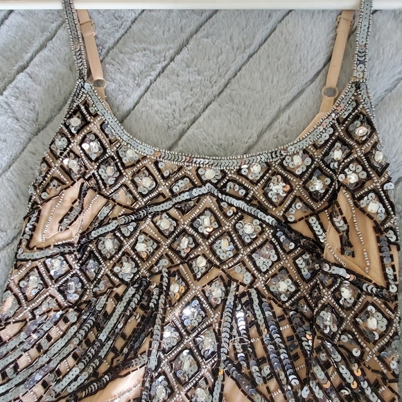 Beaded Nude Dress - Picture 11 of 12